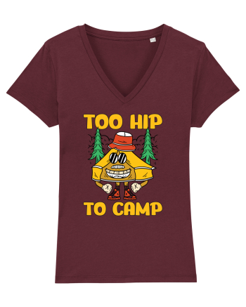 pentru camping - Too hip to camp Burgundy