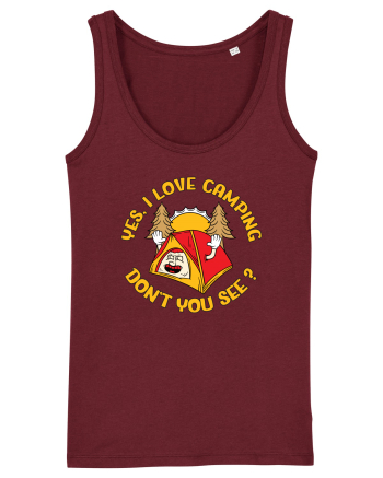 pentru camping - Yes I love camping Burgundy