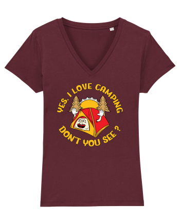 pentru camping - Yes I love camping Burgundy