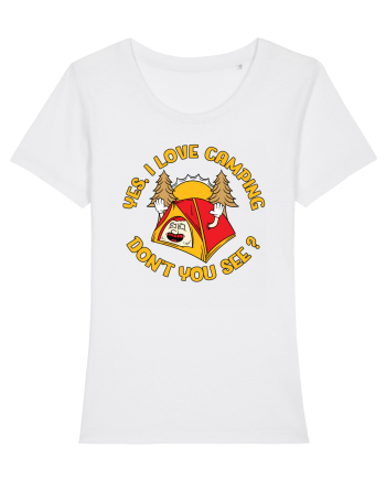 pentru camping - Yes I love camping White