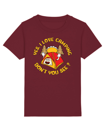 pentru camping - Yes I love camping Burgundy