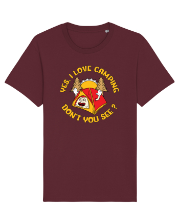 pentru camping - Yes I love camping Burgundy