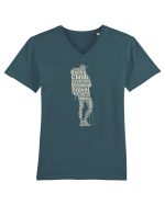 pentru montaniarzi - Backpack Hiker Shape Tricou mânecă scurtă guler V Bărbat Presenter