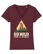 pentru montaniarzi - Go wild for a while Tricou mânecă scurtă guler V Damă Evoker
