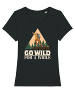 pentru montaniarzi - Go wild for a while Tricou mânecă scurtă guler larg fitted Damă Expresser