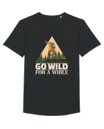 pentru montaniarzi - Go wild for a while Tricou mânecă scurtă guler larg Bărbat Skater