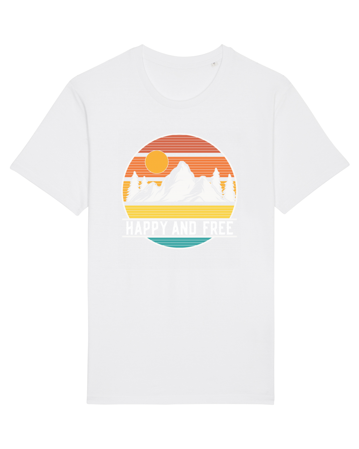 Tricou mânecă scurtă Unisex Rocker White