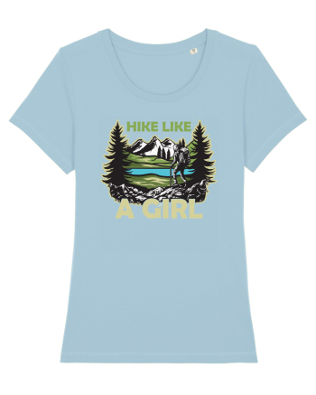 pentru montaniarde - Hike like a girl Sky Blue