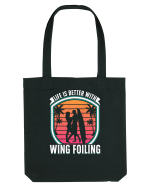 Life is better with wing foiling Sacoșă textilă