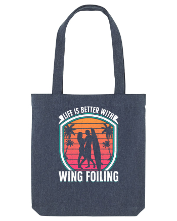 Life is better with wing foiling Midnight Blue