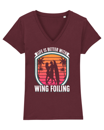 Life is better with wing foiling Burgundy