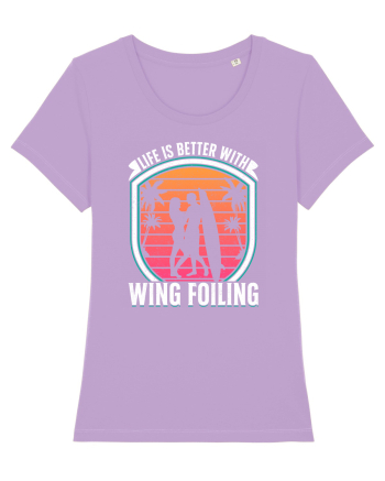 Life is better with wing foiling Lavender Dawn
