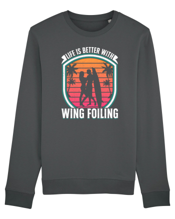 Life is better with wing foiling Anthracite