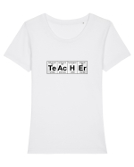 TEACHER Tricou mânecă scurtă guler larg fitted Damă Expresser