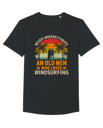 Never Underestimate an OLD MAN Who Loves Windsurfing Black