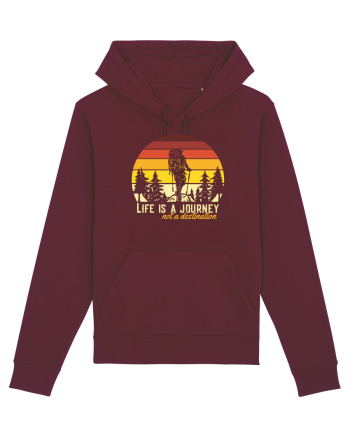 pentru montaniarzi - Life is a journey not a destination Burgundy