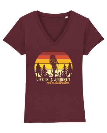 pentru montaniarzi - Life is a journey not a destination Burgundy