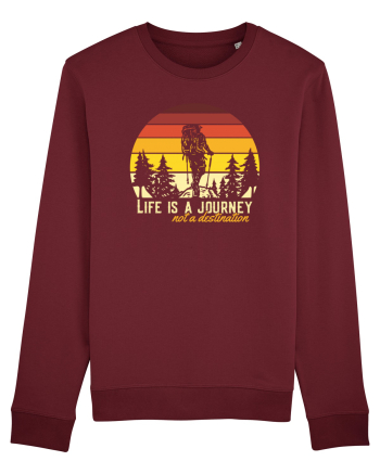 pentru montaniarzi - Life is a journey not a destination Burgundy