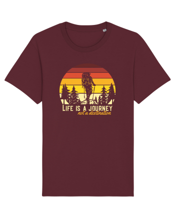 pentru montaniarzi - Life is a journey not a destination Burgundy
