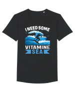 I Need Some Vitamine Sea Tricou mânecă scurtă guler larg Bărbat Skater
