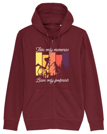 pentru montaniarzi - Take only memories leave only footprints Burgundy