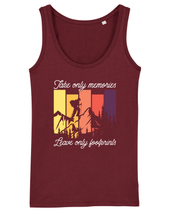 pentru montaniarzi - Take only memories leave only footprints Burgundy