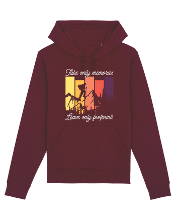 pentru montaniarzi - Take only memories leave only footprints Burgundy