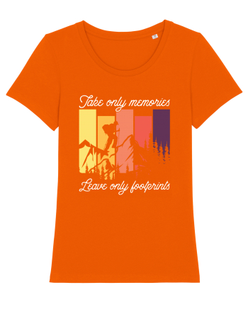 pentru montaniarzi - Take only memories leave only footprints Bright Orange