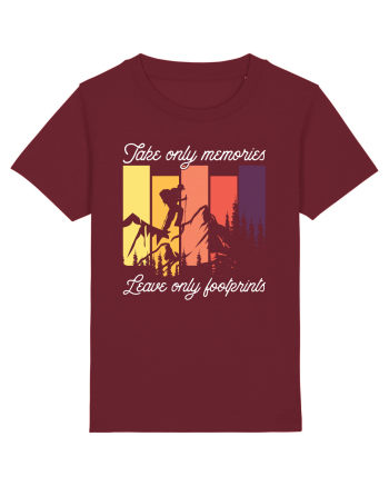 pentru montaniarzi - Take only memories leave only footprints Burgundy