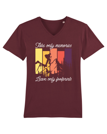 pentru montaniarzi - Take only memories leave only footprints Burgundy