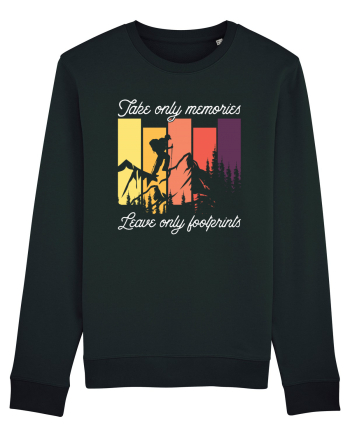 pentru montaniarzi - Take only memories leave only footprints Black