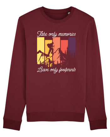 pentru montaniarzi - Take only memories leave only footprints Burgundy