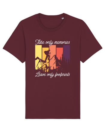 pentru montaniarzi - Take only memories leave only footprints Burgundy