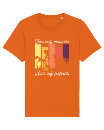 pentru montaniarzi - Take only memories leave only footprints Bright Orange