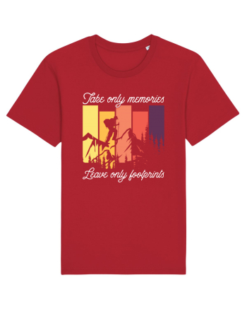 pentru montaniarzi - Take only memories leave only footprints Red