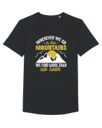 pentru montaniarzi - Whenever we go in the mountains Tricou mânecă scurtă guler larg Bărbat Skater
