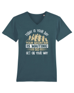 pentru montaniarzi - Your mountain is waiting Tricou mânecă scurtă guler V Bărbat Presenter