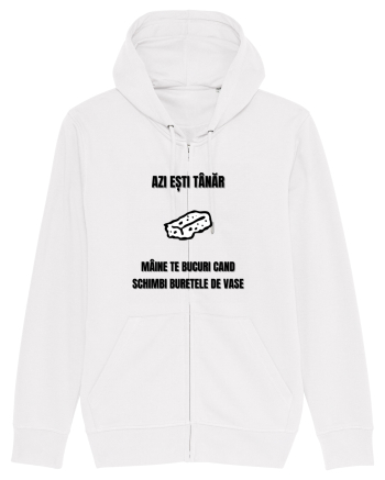 Azi esti tanar maine te bucuri cand schimbi buretele de vase White