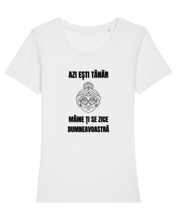 Azi esti tanar maine ti se zice dumneavoastra White