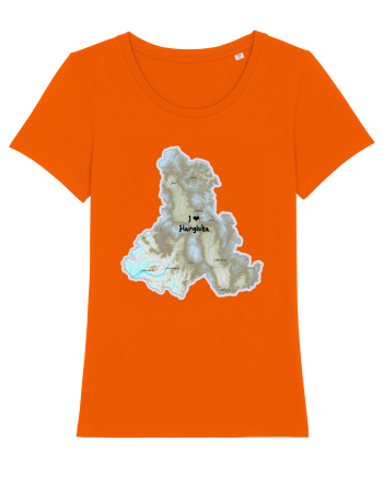 Harghita County Map Bright Orange