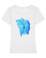 Vaslui County Map Tricou mânecă scurtă guler larg fitted Damă Expresser
