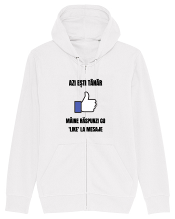 Azi esti tanar maine raspunzi cu like la mesaje White