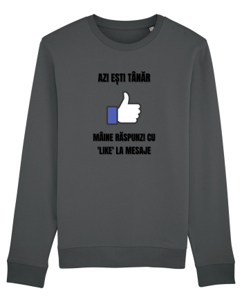 Azi esti tanar maine raspunzi cu like la mesaje Anthracite