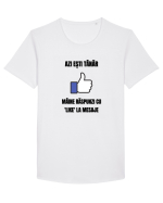 Azi esti tanar maine raspunzi cu like la mesaje Tricou mânecă scurtă guler larg Bărbat Skater
