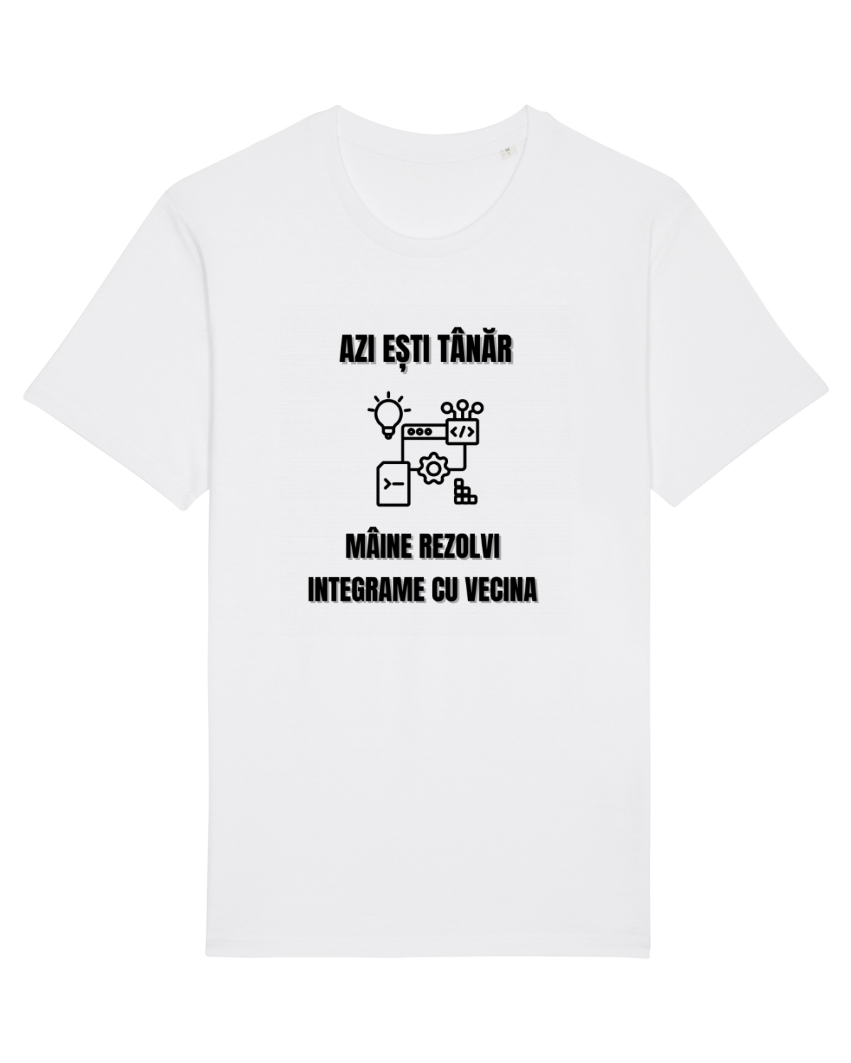 Tricou mânecă scurtă Unisex Rocker White