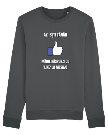 Azi esti tanar maine raspunzi cu like la mesaje Anthracite