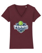 Tennis Tricou mânecă scurtă guler V Damă Evoker