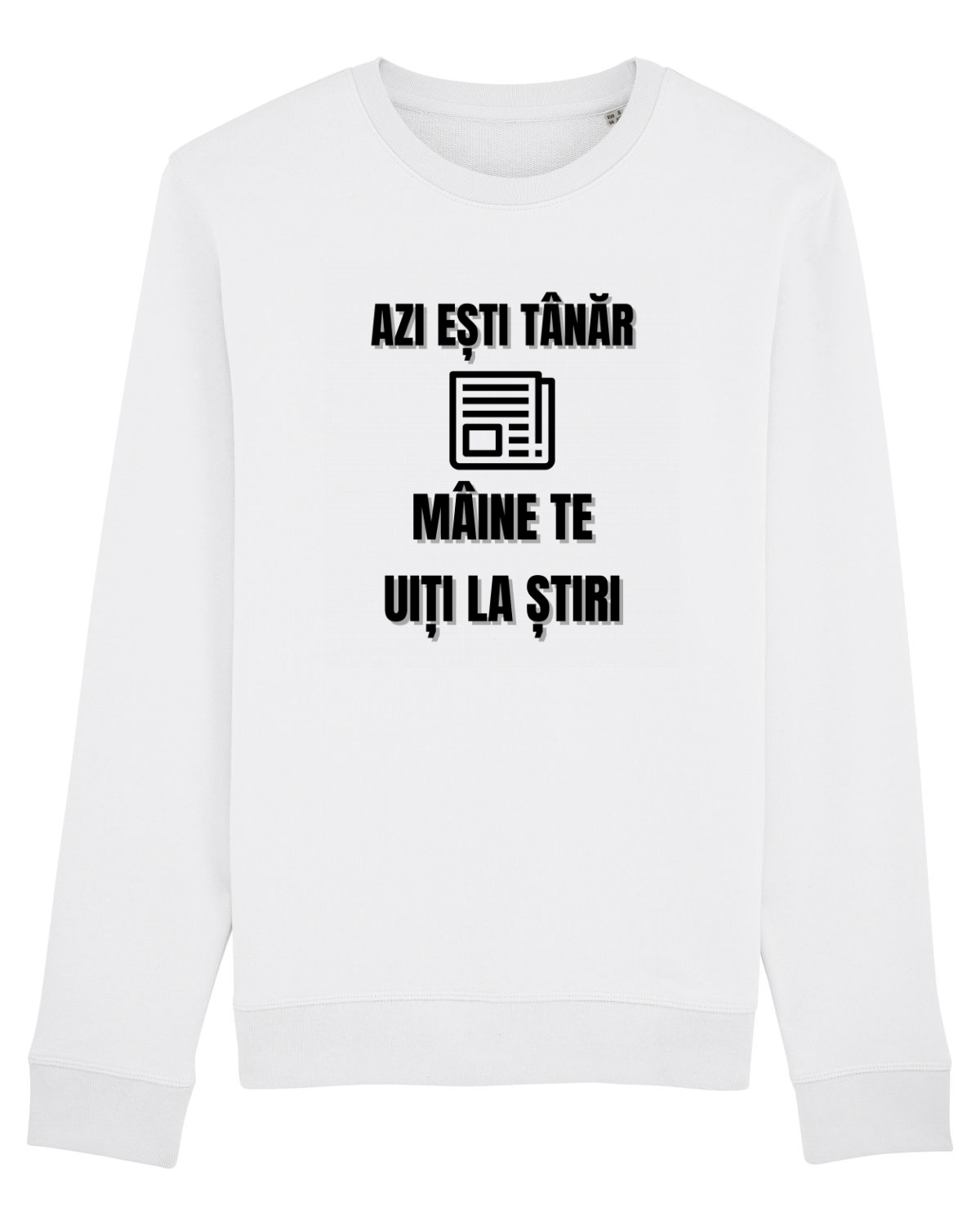 Bluză mânecă lungă Unisex Rise White