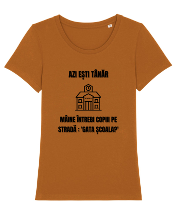 Azi esti tanar maine intrebi copiii de pe strada gata scoala Roasted Orange