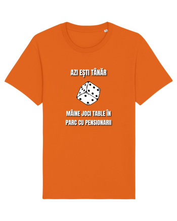 Azi esti tanar maine joci table in parc cu pensionarii Bright Orange